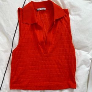 Zara Orange crop top